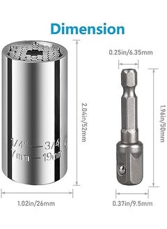 BANTER BANTER Eagle Enterprise Wrench Tool Kit Universal Torque Wrench Head Set Power Drill Adapted Universal Socket Grip Socket Sleeve 719mm Power Drill Ratchet Bushing Spanner Key Grip Hand Tools  - Image 4