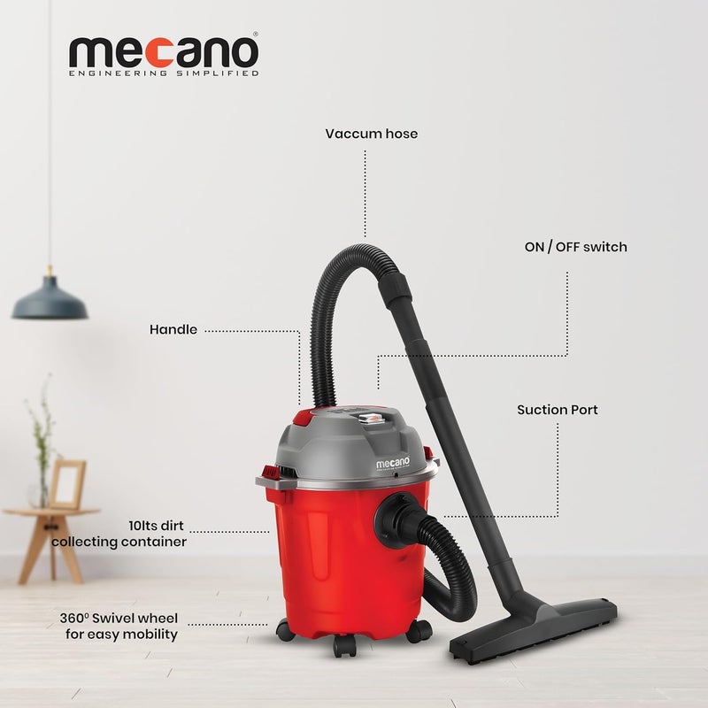 iBELL مكنسة كهربائية IBELL Primea1000 للاستخدام المنزلي رطبة وجافة مع فلتر HEPA سعة 10 لتر محرك عالي الكفاءة 1000 واط شفط بقوة 165 كيلو باسكال ومكنسة كهربائية 3 في 1 مكنسة كهربائية محمولة - Image 5