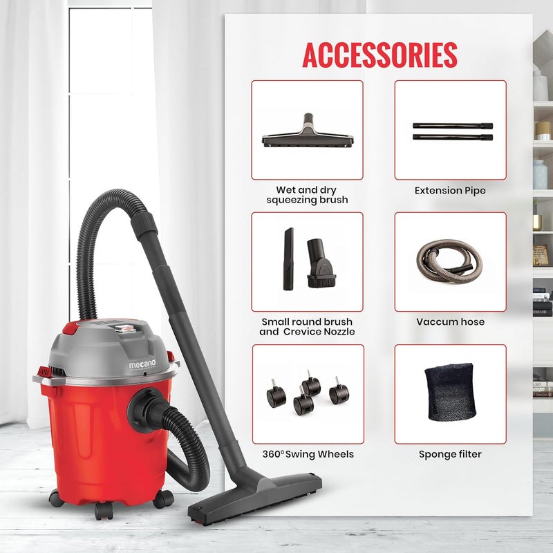 iBELL مكنسة كهربائية IBELL Primea1000 للاستخدام المنزلي رطبة وجافة مع فلتر HEPA سعة 10 لتر محرك عالي الكفاءة 1000 واط شفط بقوة 165 كيلو باسكال ومكنسة كهربائية 3 في 1 مكنسة كهربائية محمولة - Image 3