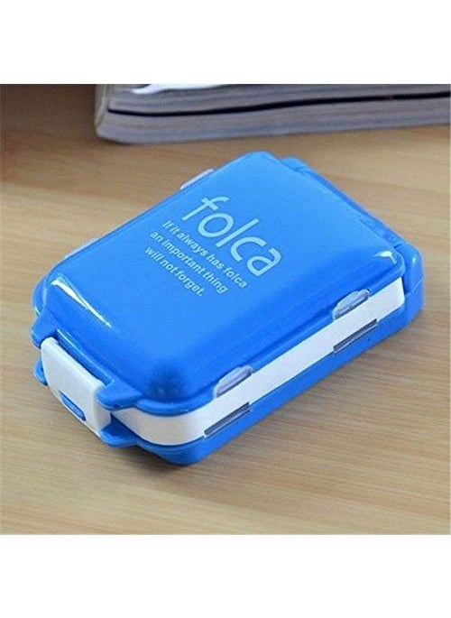 Topinon Topinon Folca Plastic Rectangular Medicine Box Mini Vitamin Pill Tablet Case Organizer (Set of 2) Rectangular, Multicolor  - Image 5