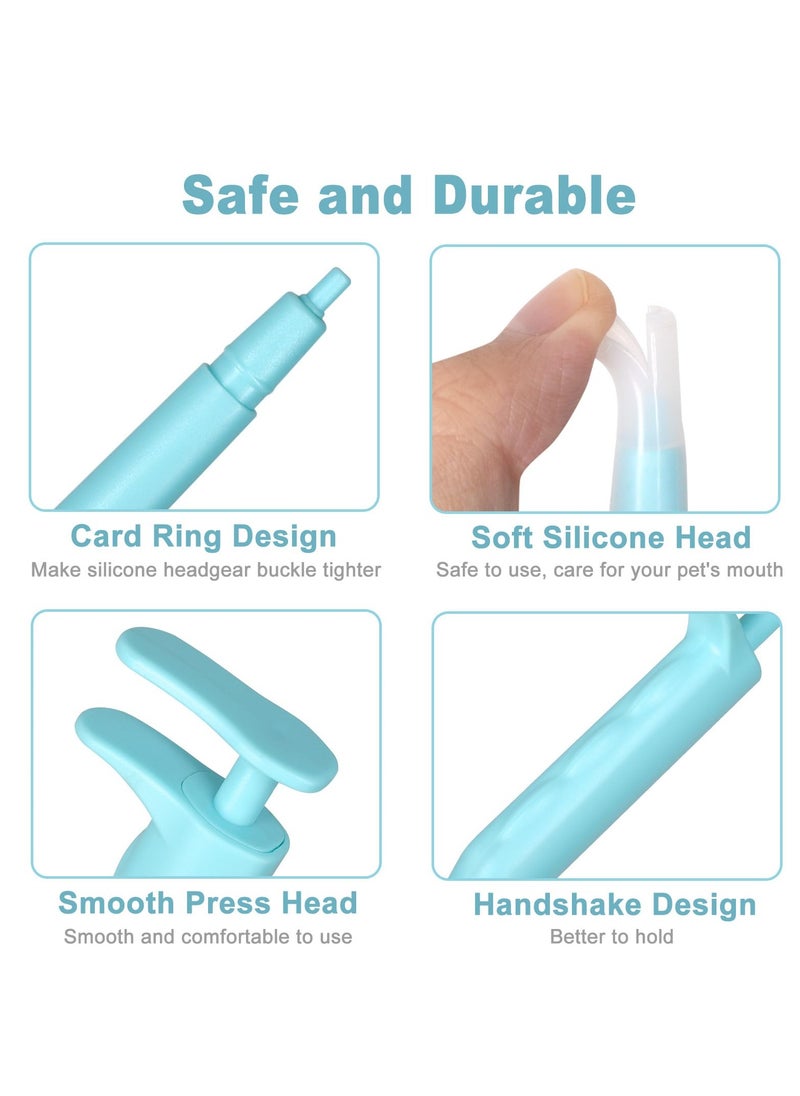 SYOSI - Pet Pill Dispenser, Pet Piller Gun Oral Tablet Capsule, Pet Piller Soft Tip Tablet Silicone Pusher Pill Feeder for Cats, Dogs, and Small Animals 2PCS (Blue) - Image 1