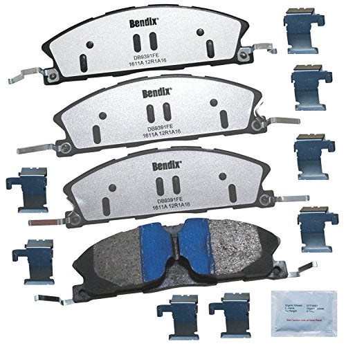 Bendix Fleet Metlok PBD1611A Semi-Metallic Front Brake Pads for Select Models Ford Police Interceptor Sedan, Utility, Special Service Taurus, Lincoln MKT - Image 1