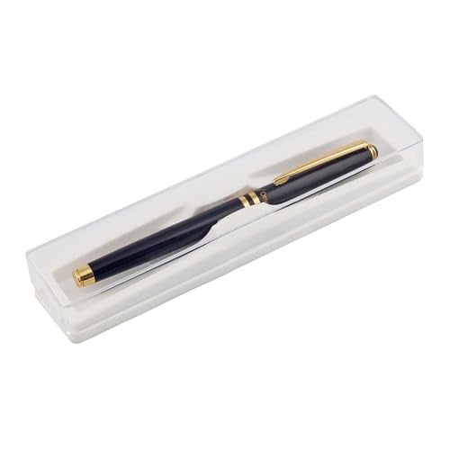 Oliver Onyx SH G Roller Pen – 0.6mm Schmidt Refill, Full Brass Body, Cap Locking, Glossy Black Finish with Black Chrome Trims - Image 5