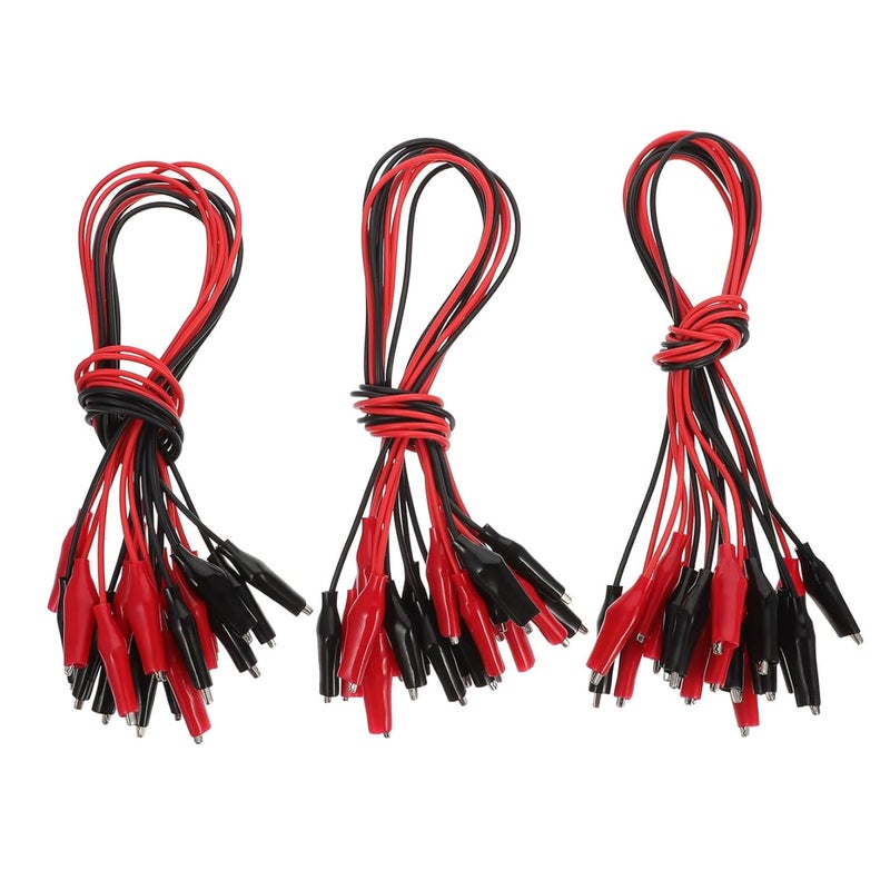 30Pcs Alligator Clips Test Leads Dual Ended Cable Electronics Electrical Connection Wire - Image 1