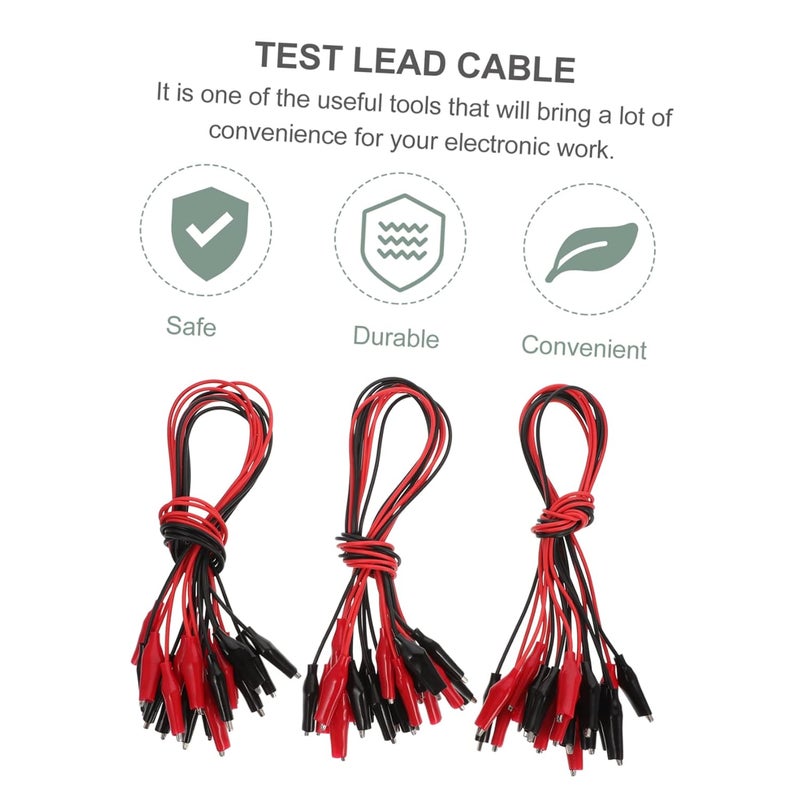 30Pcs Alligator Clips Test Leads Dual Ended Cable Electronics Electrical Connection Wire - Image 5