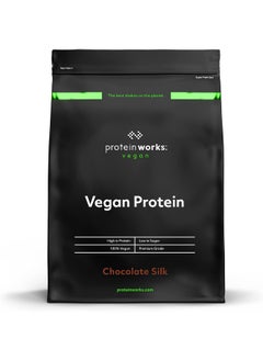 THE PROTEIN WORKS Vegan Powder Plant Based Shake Natural Vegan Gluten Free 66 Servings Chocolate Silk 2Kg  - Image 1