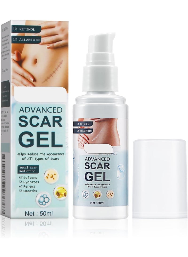 KASTWAVE KASTWAVE Scar Gel, Fades Stretch Marks Away, Scar Removal Cream for Surgical Scars, Burns, Acne, Keloid Bumps,C Section Scars, For Adults & Kids, 50ml  - Image 1