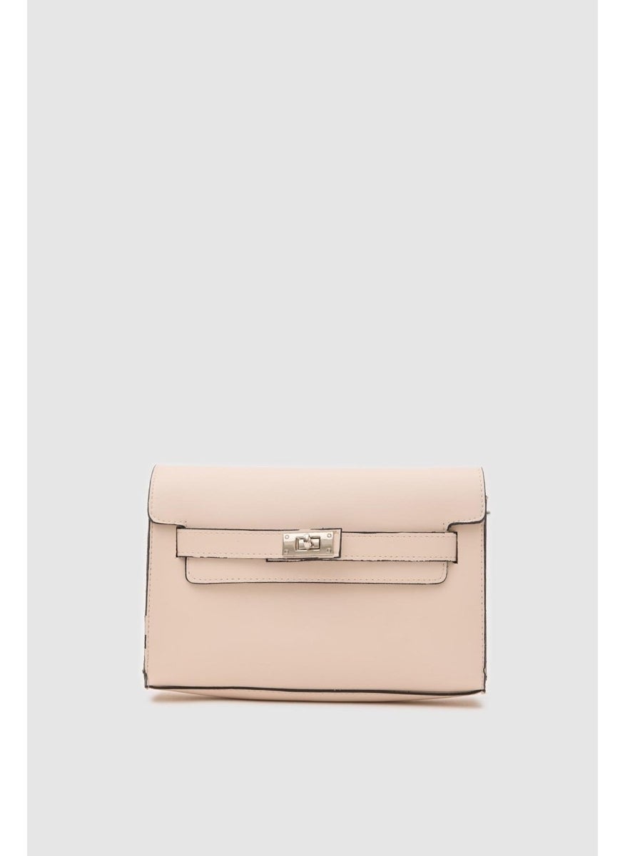 Shule Bags Kelly Locking Cream Clutch Bag  - Image 1