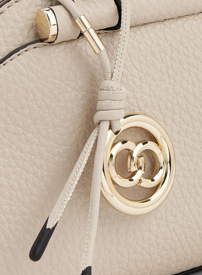 Celeste BEIGE Solid Tote Bag With Detachable Strap for Women | Best Price UAE