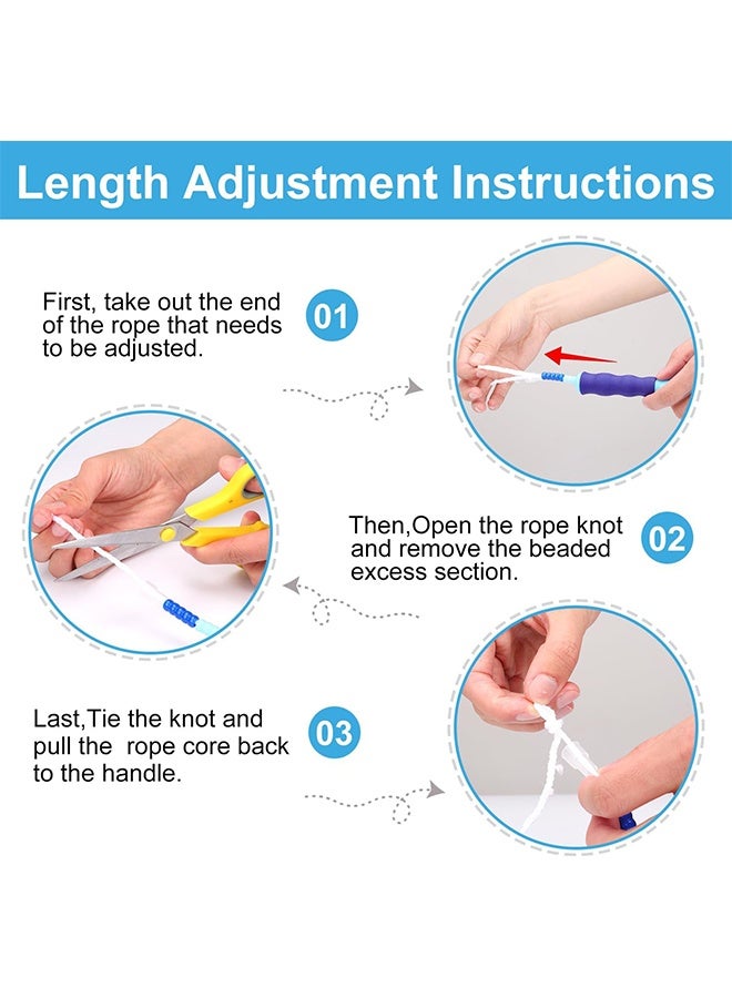 واي جيه شكل حبل القفز المتين، الخرز اللينة السيليكون، لا عقد، قابل للتكيف الحر، مناسب للأطفال والرجال والنساء - Image 4