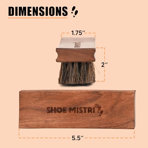 Shoe Mistri Horsehair Shoe Brush, Shoes Cleaner, Shoe Cleaning Brush - Concave Handle for Premium Grip - Suitable for Brushing, Buffing, Shining, and Polishing Leather Shoes, Boots & Accessories - Image 5