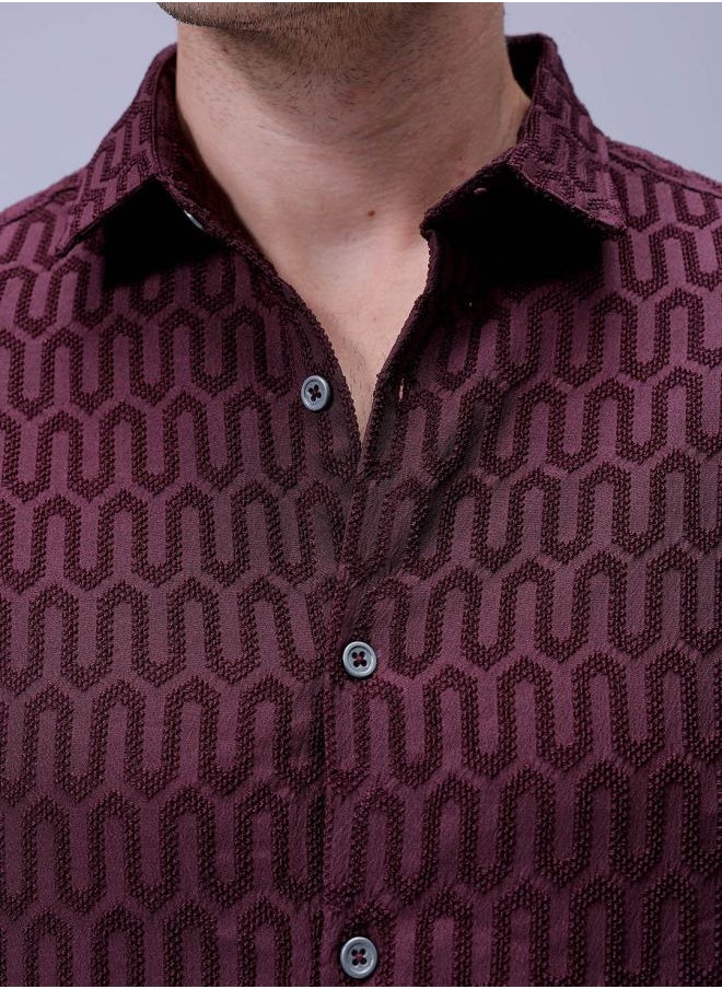 The Indian Garage Co Men Relaxed Fit Striped Full Sleeves Cuban Collar Resort Wear Shirt  - Image 5