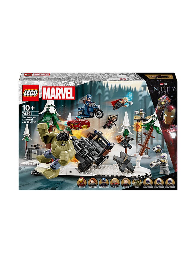 LEGO Marvel The Avengers Assemble: Age Of Ultron, Buildable Super Hero Playset For Kids, 8 Minifigures And Large Hulk Figure, Building Toy For Boys And Girls 76291 (613 Pieces)  - Image 2