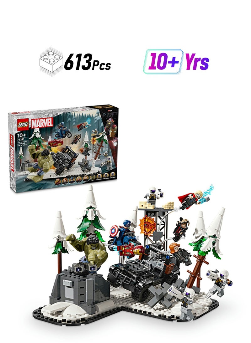 LEGO Marvel The Avengers Assemble: Age Of Ultron, Buildable Super Hero Playset For Kids, 8 Minifigures And Large Hulk Figure, Building Toy For Boys And Girls 76291 (613 Pieces)  - Image 1