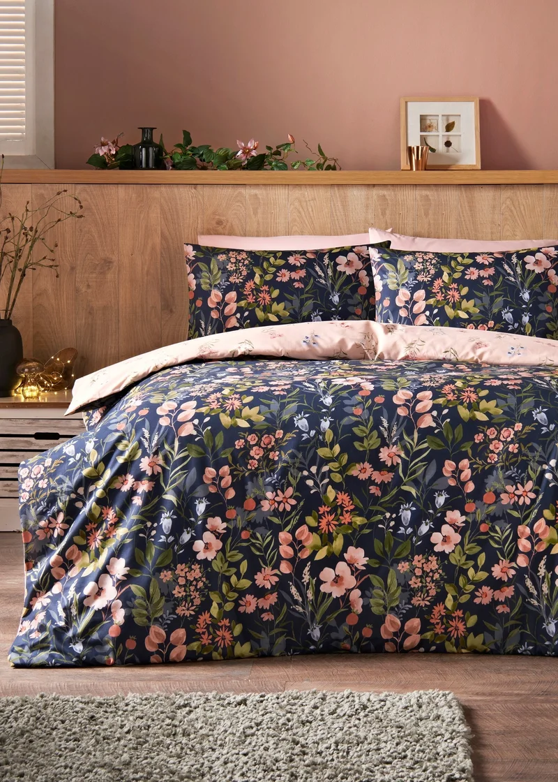Matalan Navy Heritage Floral Duvet Set