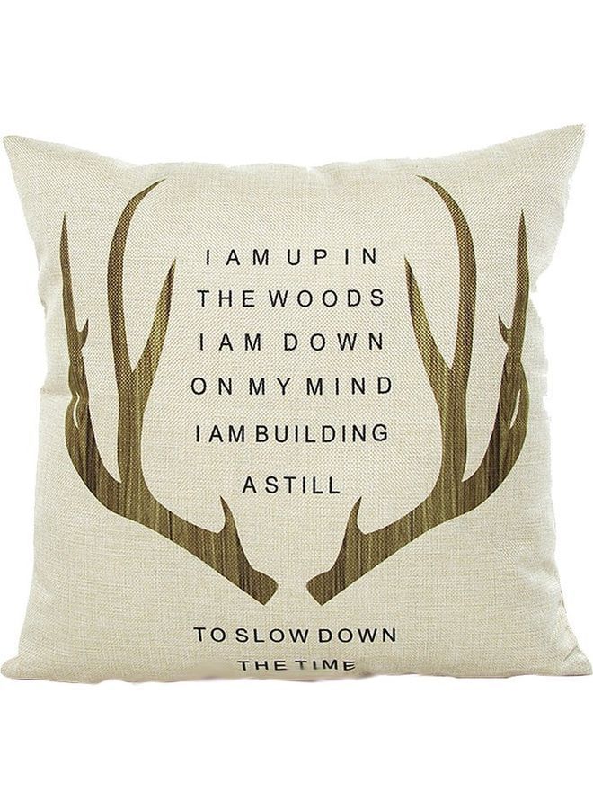 NIBEMINENT Deer Design Simple Cushion Cover Multicolour - Image 1