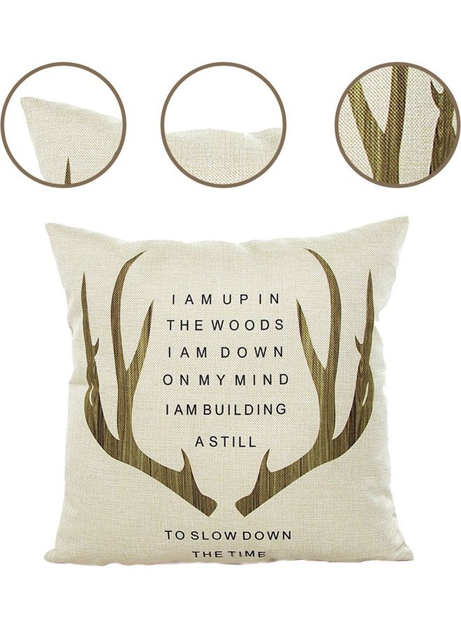 NIBEMINENT Deer Design Simple Cushion Cover Multicolour - Image 2