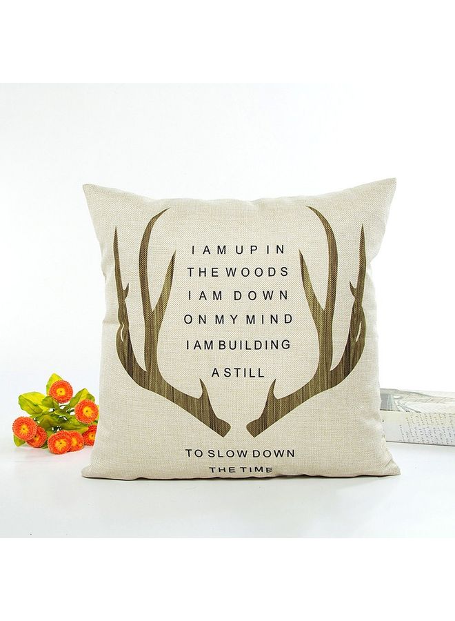 NIBEMINENT Deer Design Simple Cushion Cover Multicolour - Image 5