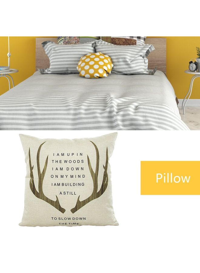 NIBEMINENT Deer Design Simple Cushion Cover Multicolour - Image 4
