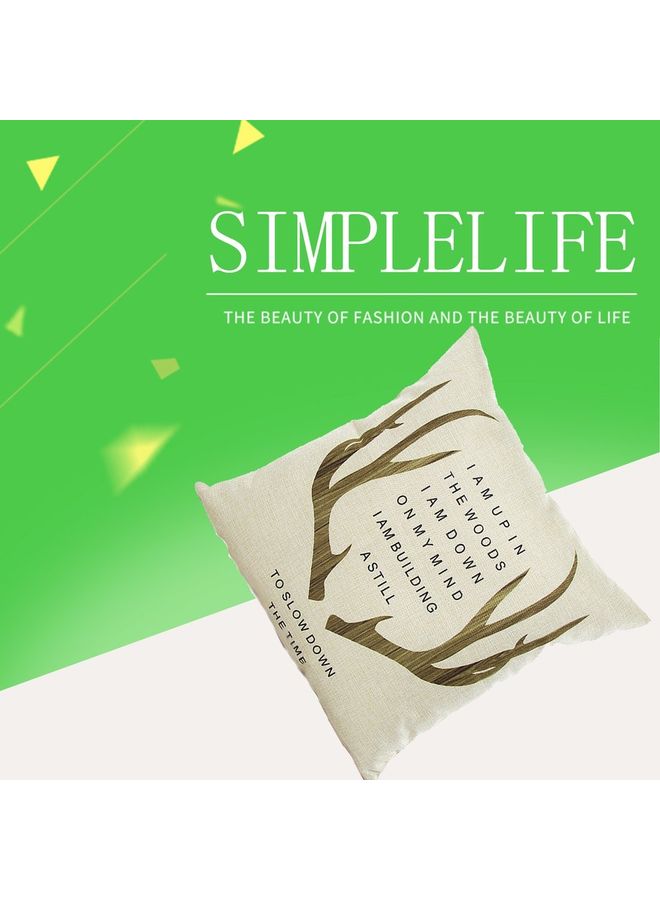 NIBEMINENT Deer Design Simple Cushion Cover Multicolour - Image 3