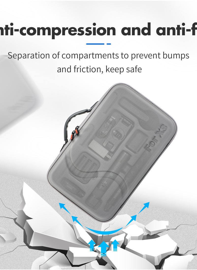STARTRC - STARTRC Insta360 X3 Carry Carrying Travel Case Shoulder Storage Suitcase Single Camera Bag Pouch Hard Shell Waterproof X3 Gear - Image 1