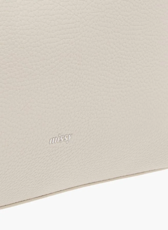 ميسي Solid Shoulder Bag with Zipper Closure and Pouch Set