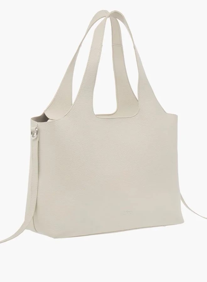 ميسي Solid Shoulder Bag with Zipper Closure and Pouch Set