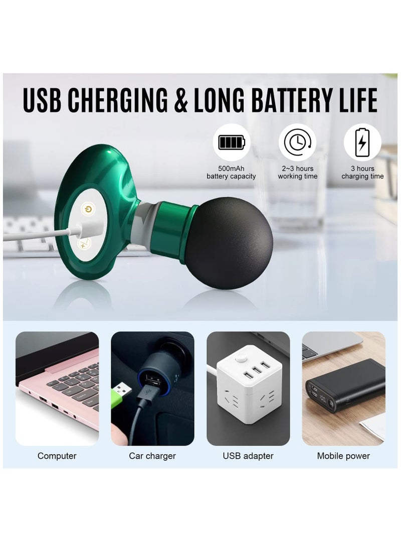 سيوسي مصغرة جهاز تدليك ، 6 سرعات المحمولة جهاز تدليك الاسترخاء العميق ، الناقل التسلسلي العام مدلك العضلات العميقة الهادئة للرياضيين لتخفيف الألم ، وابنة وابنة وابن زوجة هدية ( الأخضر ) - Image 4