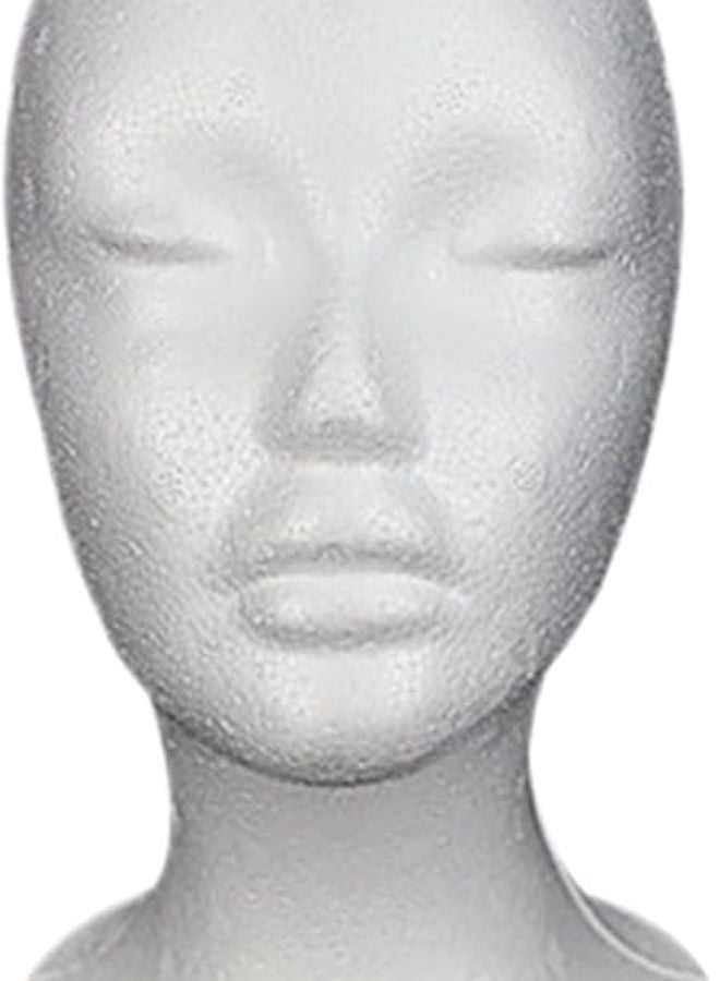 Female Foam Wig Head Mannequin Stand for Glasses Hats Display Salon Training - Image 2