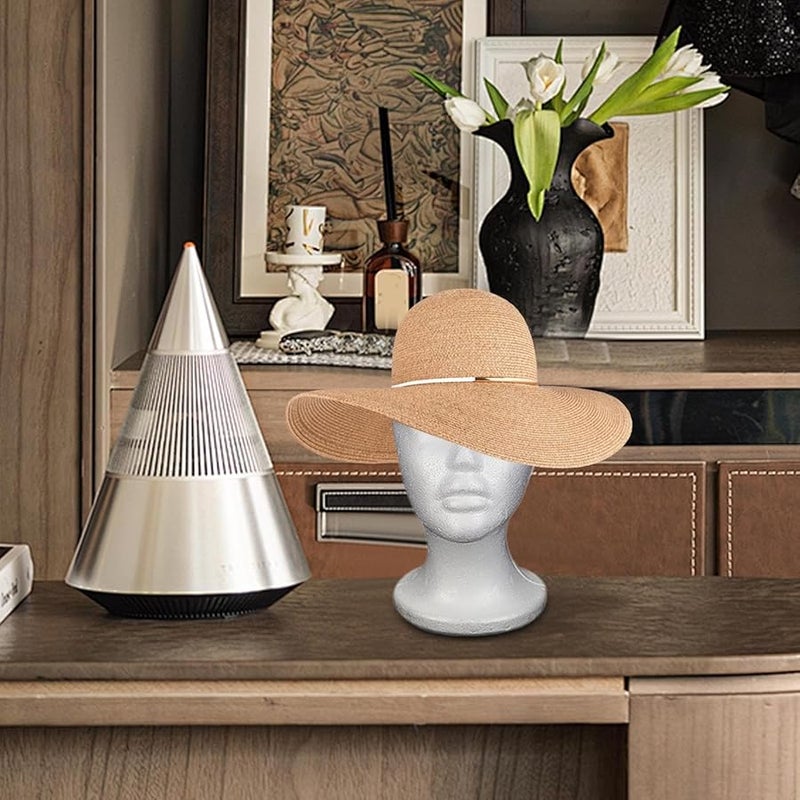 Female Foam Wig Head Mannequin Stand for Glasses Hats Display Salon Training - Image 5