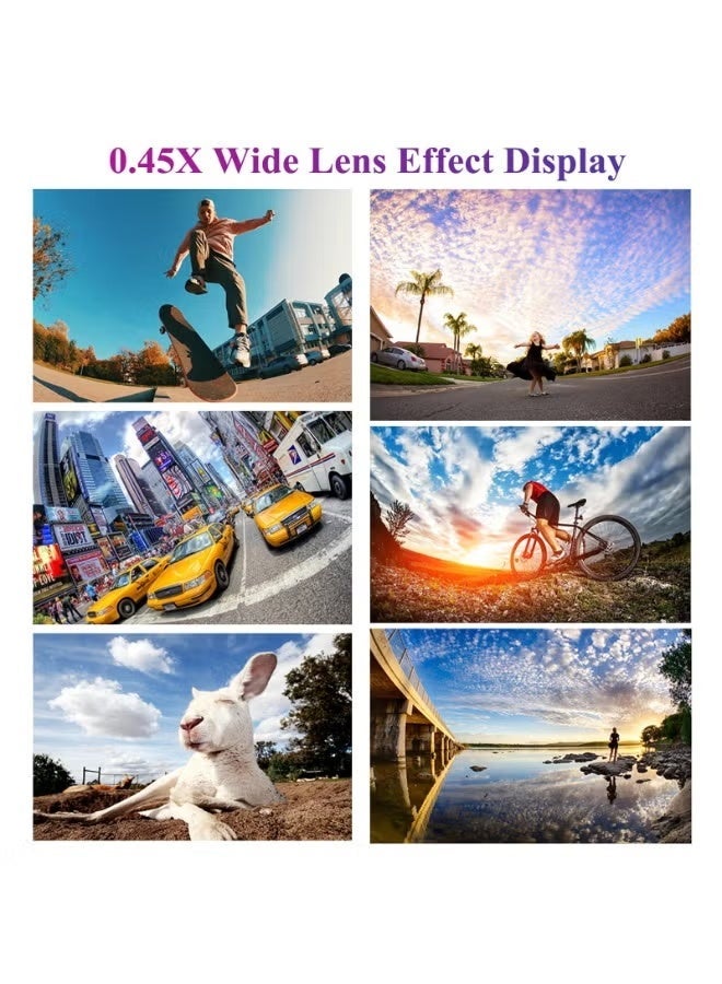 HPRT 2 In 1 Phone Lens, 0.45X Wide Angle + 12.5X Macro Lens for iPhone and Android, HD Optical Glass Clip-on Lens Kit for Travel, Vacation and Creative Photography, Phone Accessories - Image 3