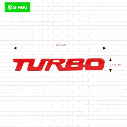 SIAGO SIA281 Premium Turbo Metal Car Sticker - Durable & Stylish Auto Emblem for Vehicles - Customizable Designs - Easy Installation - Weather-Resistant & Long-Lasting - Image 2