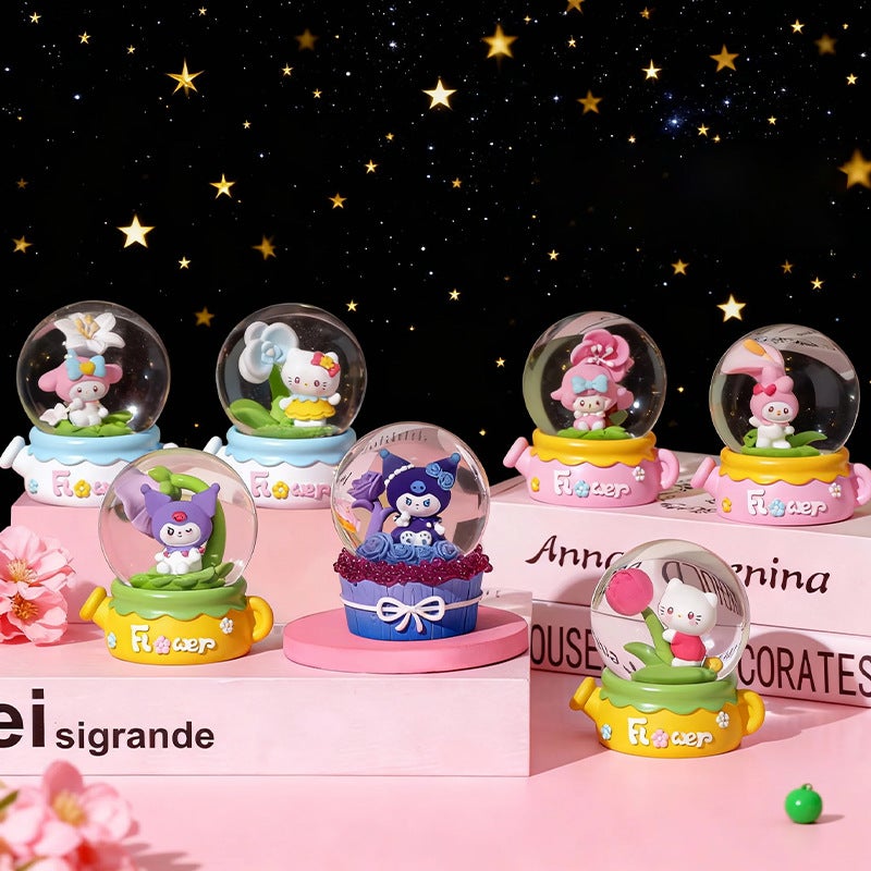 New Romantic Flower Language Cartoon Blind Box Light-Up Crystal Ball Kids Toy Figure Resin Craft - Image 3
