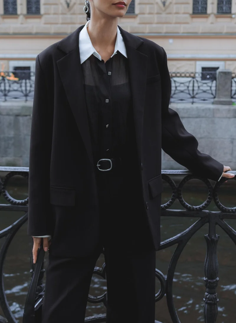 Lichi Single-breasted jacket with contrasting buttons