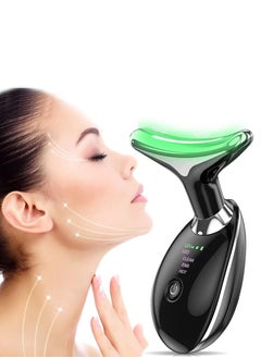 Royal Electric Facial Neck Lifting EMS Thermal Therapy Face Shape Firming Massager Skin Tightening Wrinkle Removal Anti Aging Machine High Frequency Sonic Vibration LED Photon Beauty Device  - Image 1
