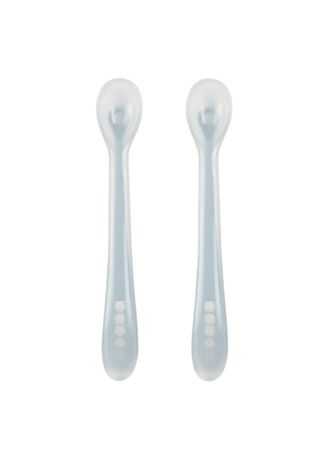 Baboo - Silicone Spoon - Blue - Pack of 2 - Image 5