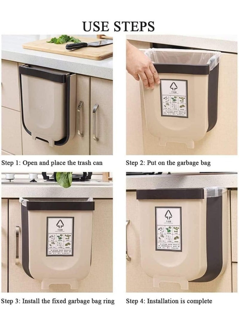 كيتشينو سلة مهملات قابلة للتعليق لتعزيز مساحة المطبخ والحصول على بيئة مرتبة من كيتشينو ، البولي بروبلين - Image 4