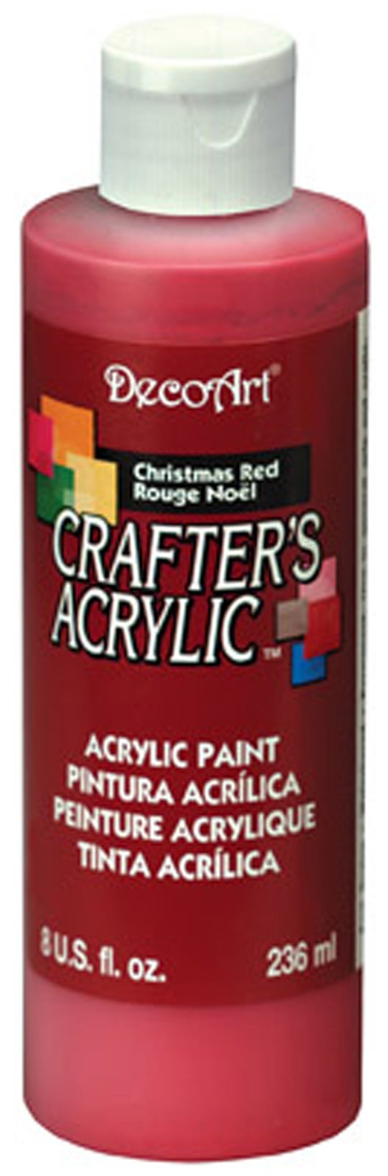 DecoArt DCA20-9 Crafters Acrylic, 8-Ounce, Christmas Red