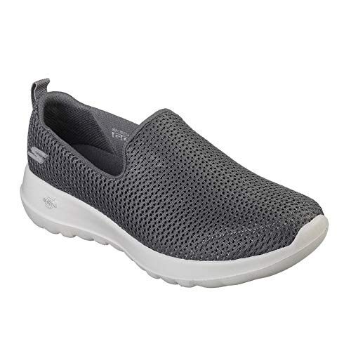 SKECHERS حذاء سكيشرز النسائي جو ووك جوي - وسادة 5 جين، حصيرة جوجا المبردة بالهواء، حذاء شبكي قابل للتنفس، رمادي، 5.5 عريض - Image 4