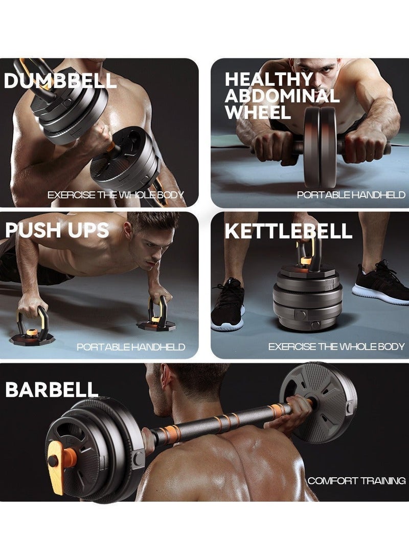 الحلم مجموعة أثقال قابلة للتعديل 20 كجم قابلة للتحويل إلى قضيب حديد زوج من الأثقال خفيفة الوزن للصالة الرياضية المنزلية، معدات للنساء والرجال - Image 5