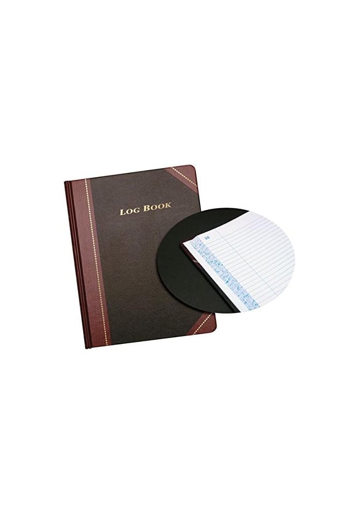 Adams Log Book - 8.13 x 10.38 Inches, Black Cover with Maroon Spine, 150 Pages - Image 5
