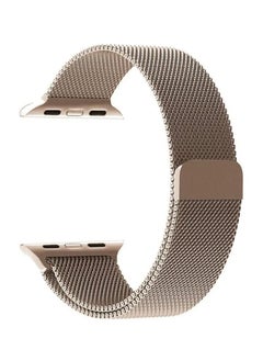 Generic Apple Watch Band , Milanese Apple Watch Strap for Apple Watch Series 5/6/7 42/44/45mm Gold  - Image 2