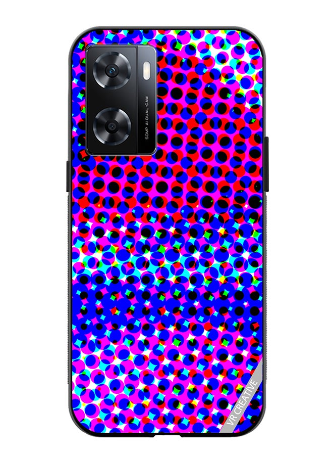 VR CREATIVE Protective Case Cover For Oppo A57/A77s Fun Beautiful Retro Pop Art Design Multicolour - Image 1