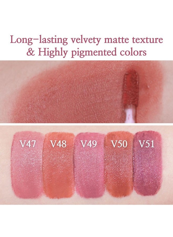 BBI@ BBIA - Bbia Last Velvet Tint Mlbb Edition - Soft Creamy Matte Finish Lip Stain, Blur Effect & Velvety Texture, Long-Lasting, High Pigment, Non-Drying, Vegan, Korean Lip Makeup (V50 Lonely Life, Pack Of 1) - Image 1