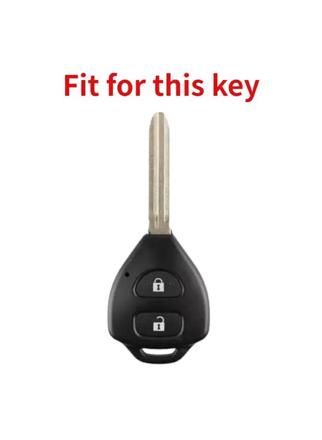 Black Silicone Car Key Case Cover Protector For Toyota Corolla Camry Yaris RAV4 - Image 3