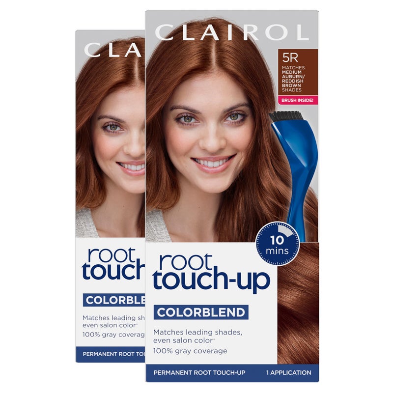 Clairol Root Touch-Up by Nice'n Easy Permanent Hair Dye, 5R Medium Auburn/Reddish Brown Hair Color, Pack of 2 - Image 1