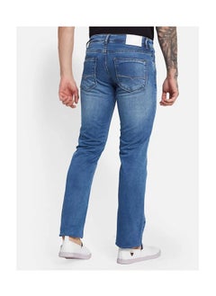 OCTAVE Men's mid-rise straight fit denim jeans, Medium blue  - Image 4
