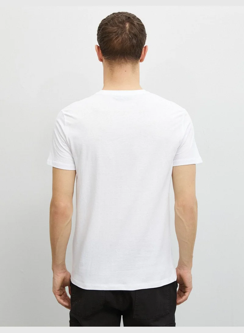 KOTON Patterned T-Shirt Cotton Short Sleeve
