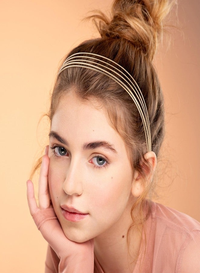 Mxxipp Metal Headbands for Women，Multi Layers Gold Headbands,Fashion Thin Headband Layered Gold Hair Accessories for Girls Gift - Image 4