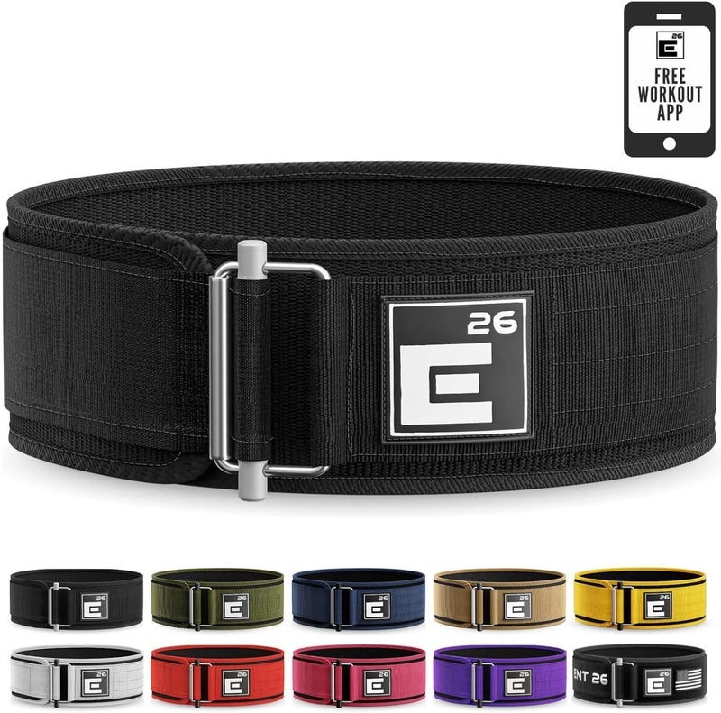 Element 26 Self-Locking Weight Lifting Belt - Premium Weightlifting Belt for Serious Functional Fitness and Olympic Lifting Athletes - Lifting Support for Men and Women - Deadlift Training Belt - Image 1